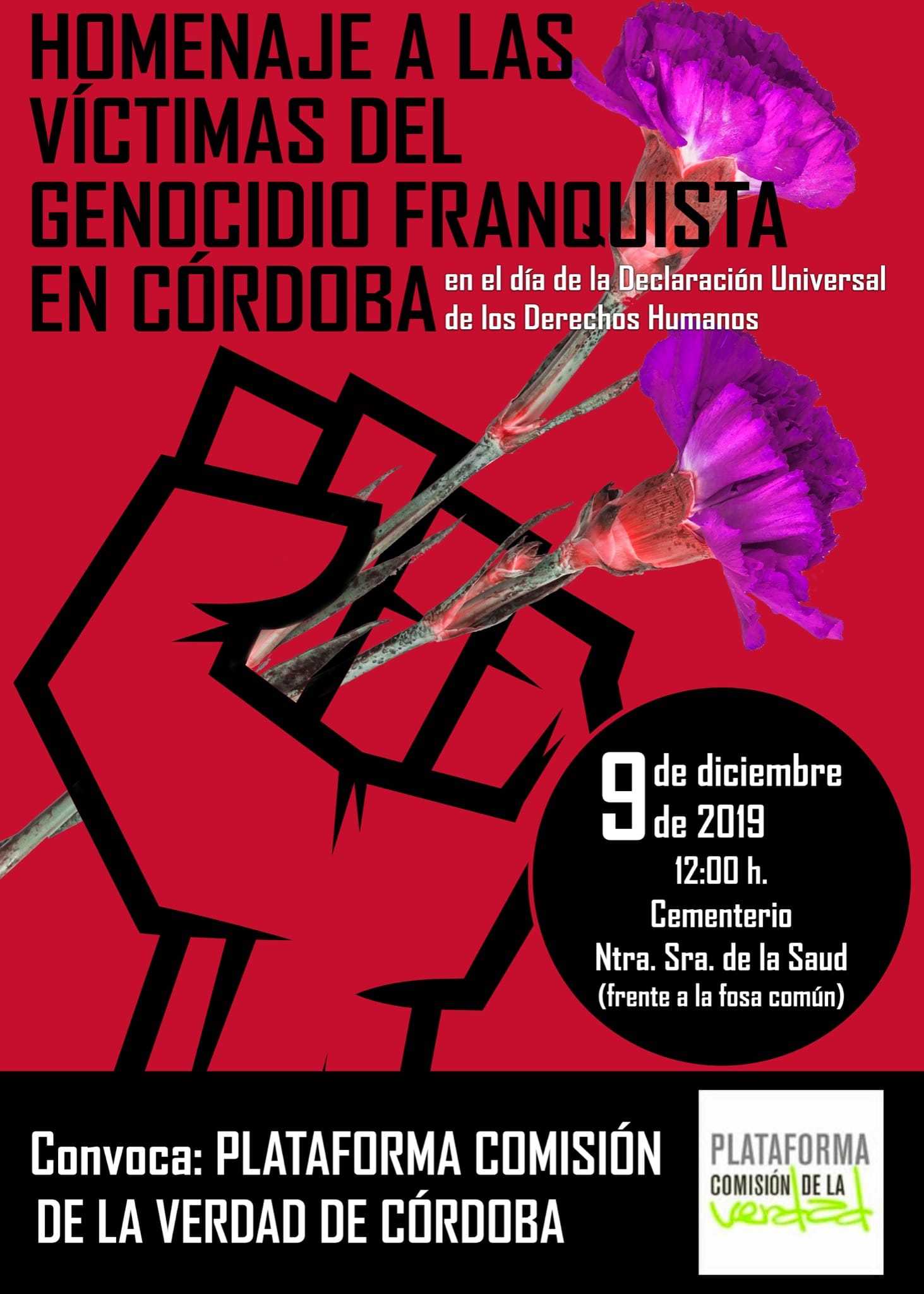 Homenaje a los represaliados del franquismo enterrados en el cementerio de La Salud de Córdoba